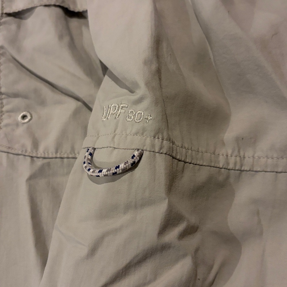 Columbia PFG Mens Large Beige Long Sleeve Vented Fishing Shirt PFG 30 - Picture 3 of 5